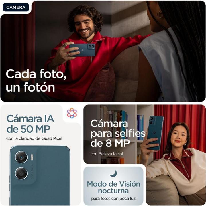 Actual product image Motorola G06 (256 GB, Blue, tapestry, 6.88", Dual SIM, 4G)