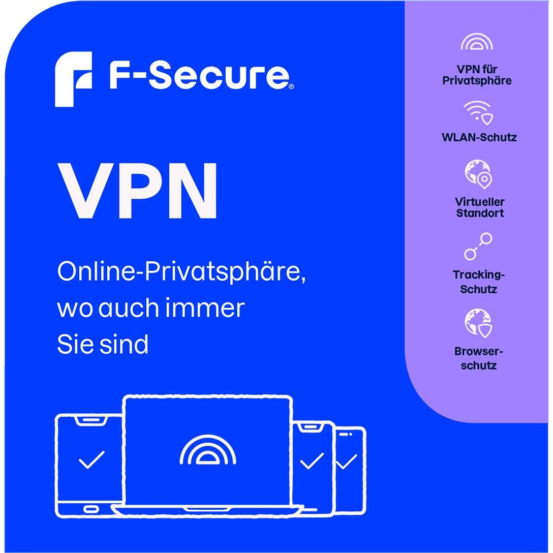 F-Secure VPN 1 Jahr/5 Geräte Download für Android & iOS & Windows & Mac OS