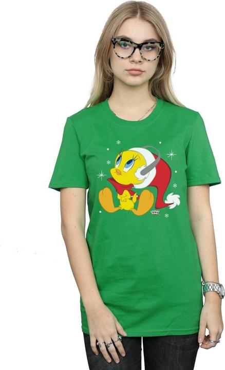 Immagine prodotto Looney Tunes Christmas Tweety Maglietta Ampia Donna (XL)