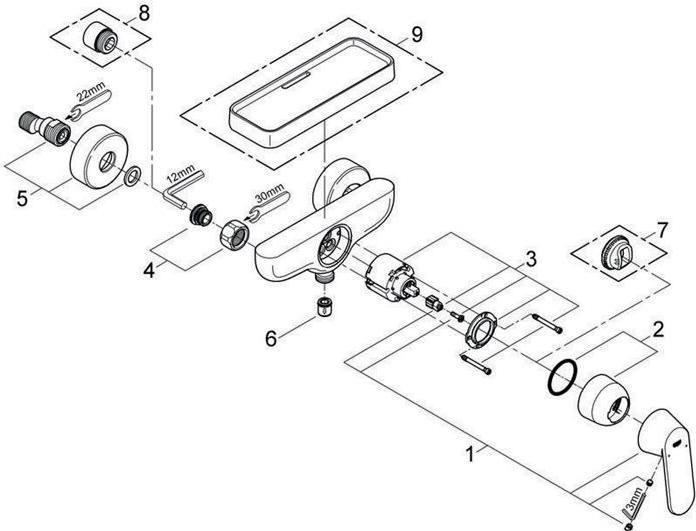 Produktbild Grohe Eurosmart Cosmopolitan Einhand-Brausebatterie