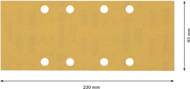 Actual product image Bosch Professional Zubehör Expert C470 Sandpaper with 8 holes for orbital sander, 93 x 230 mm, G 320, 10 pcs. (320)