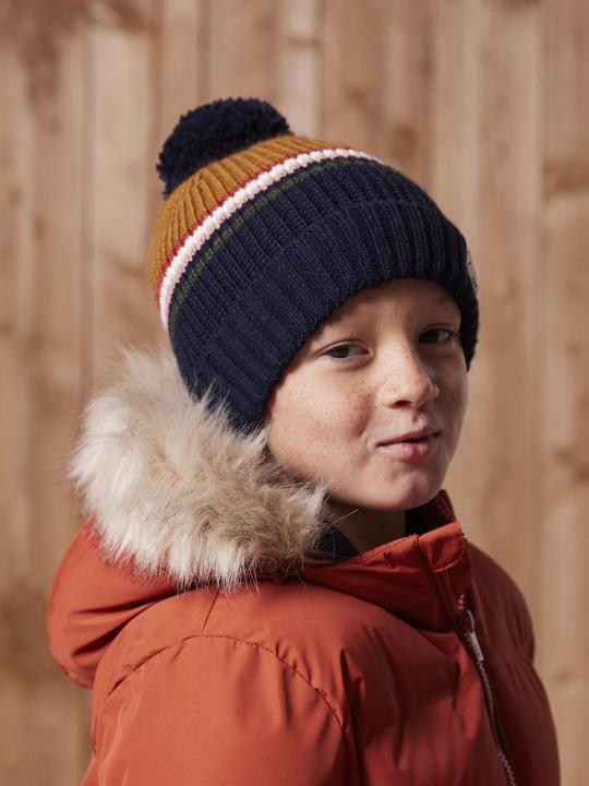 Actual product image Vertbaudet Jungen-Set: Mütze, Rundschal & Handschuhe, Streifen (98, 86)