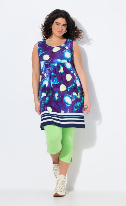 Produktbild Ulla Popken Jerseykleid, bedruckt, A-Linie, Rundhals, ärmellos (62)