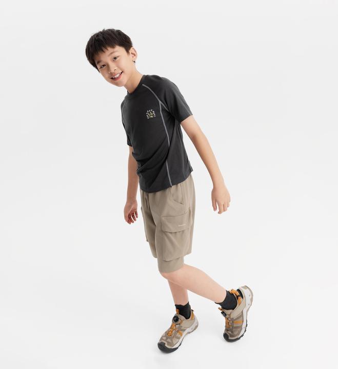 Produktbild Quechua Wander-T-Shirt Kinder Merino - MH900 grau (152)