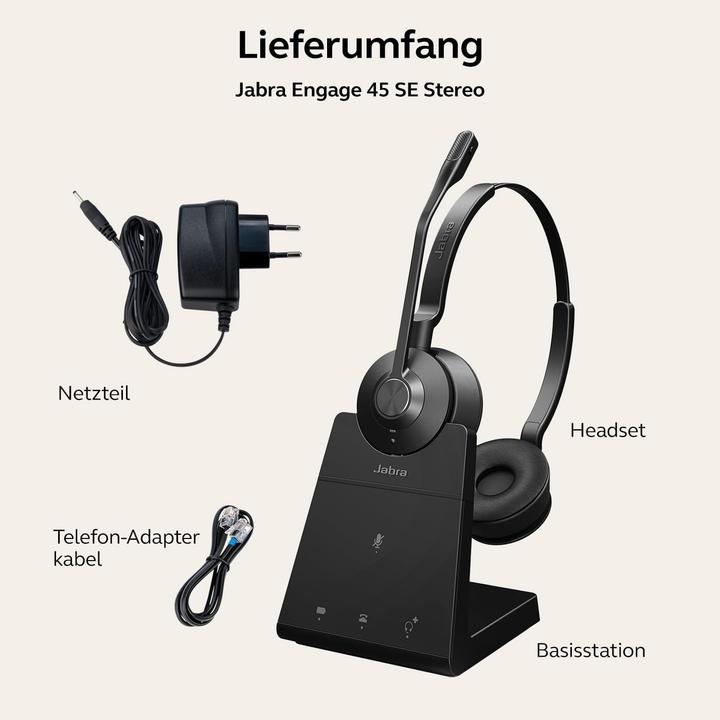 Image du produit Jabra Engage 45 Se Stereo (Sans fil, USB-C)