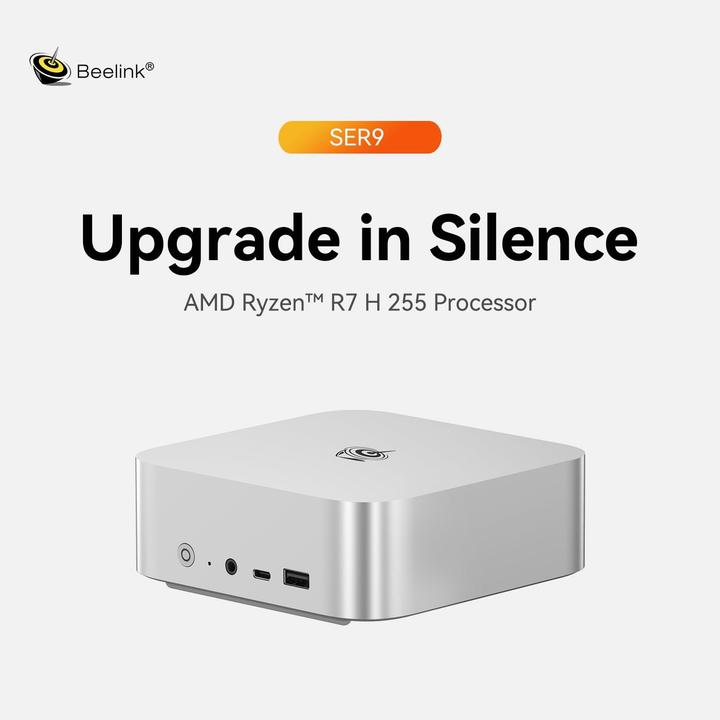 Produktbild Beelink Mini PC SER9 mit AMD Ryzen R7, Wi-Fi 6 & USB 4 (1000 GB, 32 GB, AMD Ryzen 7 H 255)