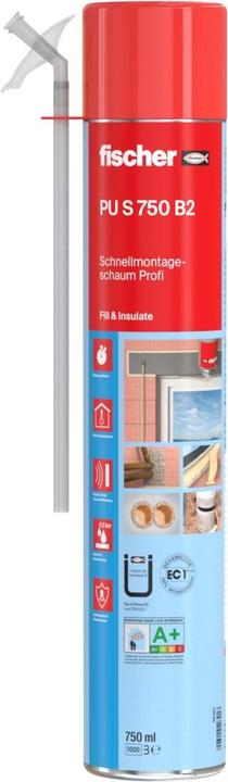 Fischer Mousse de montage rapide Profi PU S 750 B2 (750 ml)