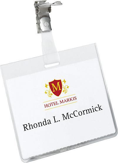 Actual product image Durable Name tag clip 90 x 60 mm