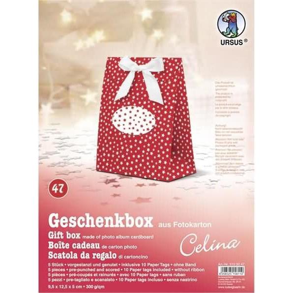 Ursus, Geschenkverpackung, Geschenkbox Celina 9,5x12,5x5cm VE=5 Stück Motiv: 47 (Geschenkbox, 5 x)