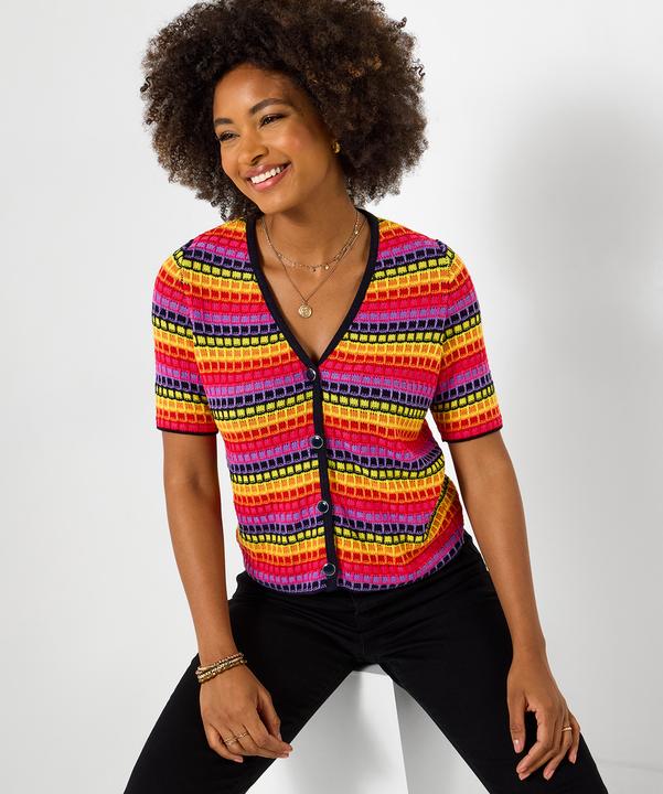 Produktbild Joe Browns Bold Stripe Short Sleeve Cardigan (44)