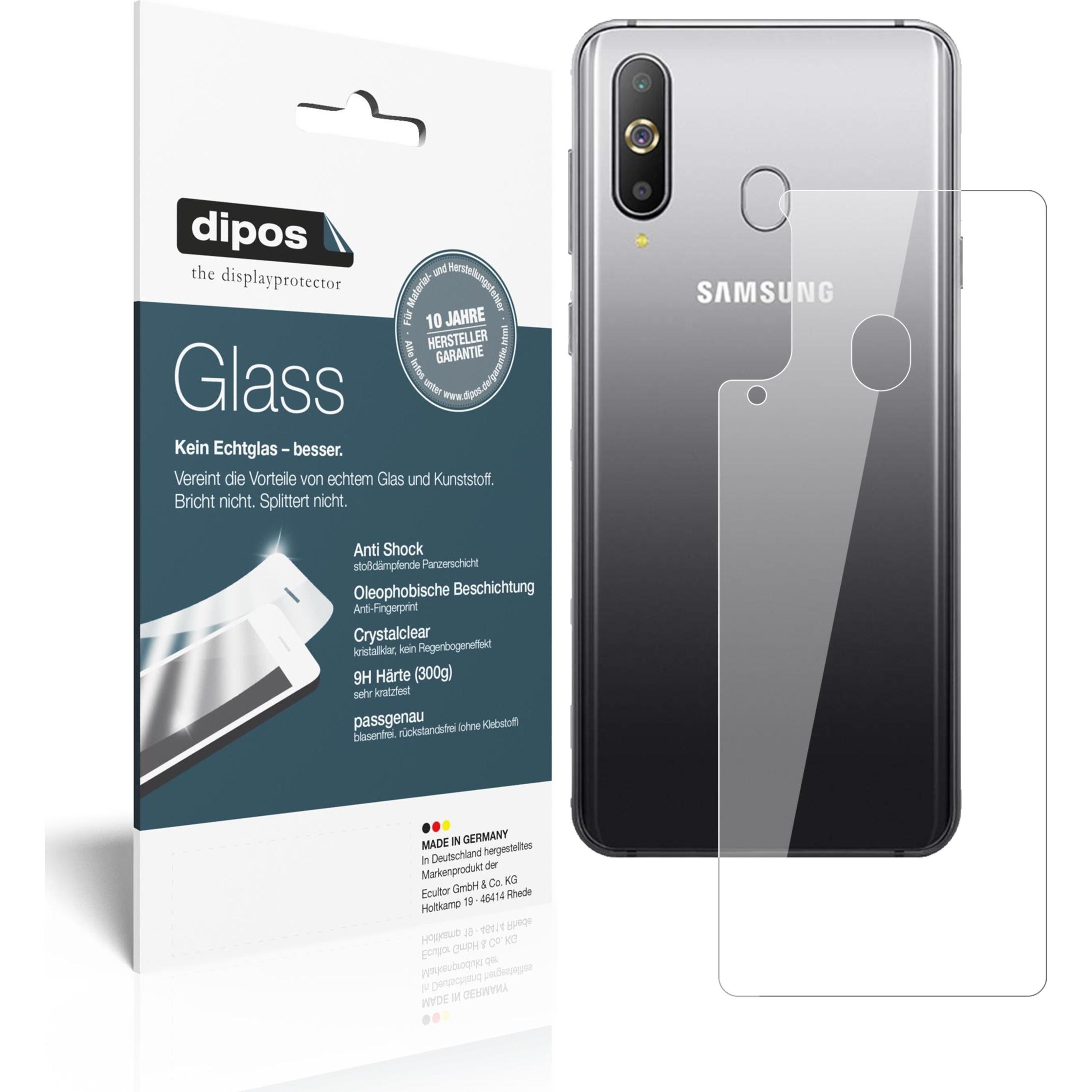 Dipos Displayschutz Anti-Shock (2 Stück, Samsung Galaxy A8), Smartphone Schutzfolie, Transparent