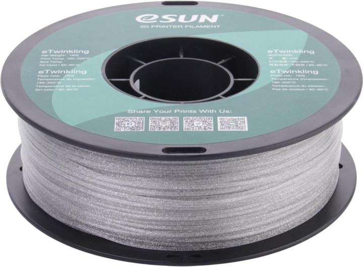 Immagine prodotto eSUN Filamento d'argento eTwinkling 1.75mm 1Kg (PLA, 1.75 mm, 1000 g)