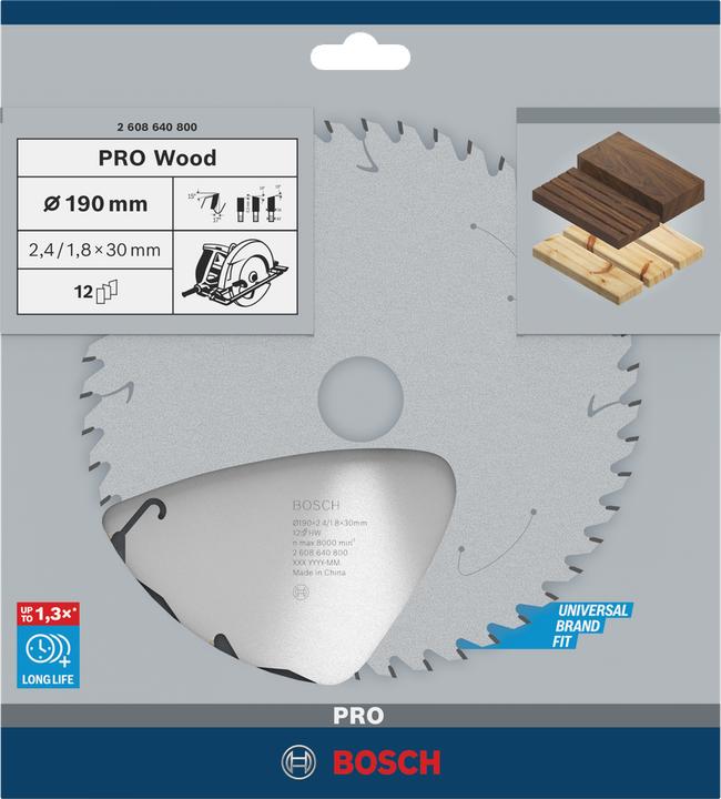 Productafbeelding Bosch Professional Zubehör Cirkelzaagblad Standaard voor Wo