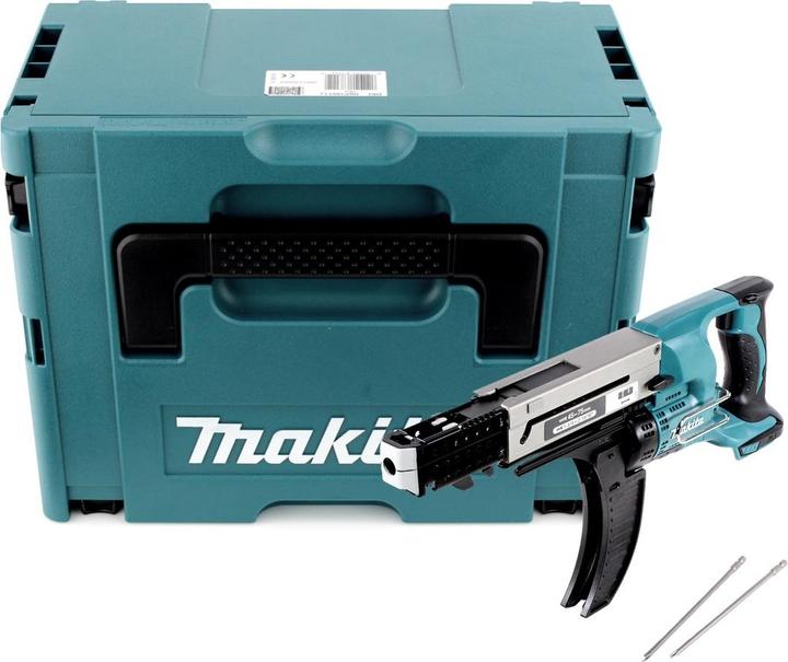 Actual product image Makita DFR 750 ZJ Battery Magazine Screwdriver 18V 45-75mm Solo + Makpac - without battery, without charger