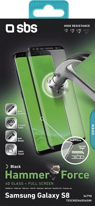 Actual product image SBS 4D Glass Screen Protector for Galaxy S8 (1 Piece, Samsung Galaxy S21)
