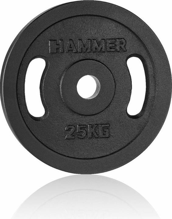 Actual product image Hammer Fitness Hantelscheibe 50 mm 25 kg (1 x 25 kg)