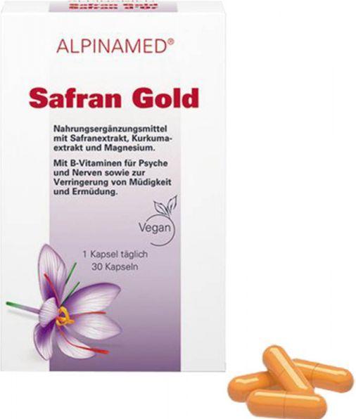 Actual product image Alpinamed SAFRAN GOLD capsules (30 Piece, Capsules, 100 g)