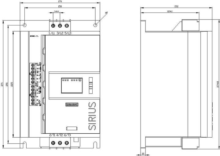 Immagine prodotto Siemens 3RW52 Avviatore dolce trifase 11 kW, 480 V ac / 13 A