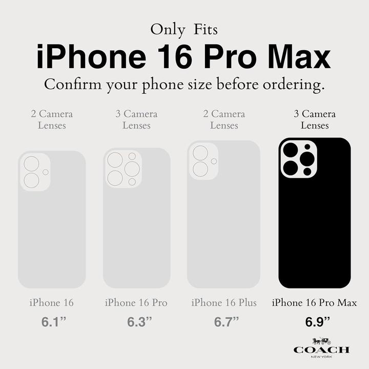 Actual product image Coach Leather Folio (Apple iPhone 16 Pro Max)