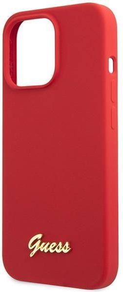 Produktbild Guess GUHCP13XLSLMGRE iPhone 13 Pro Max 6.7" czerwony/burgundy hard case Silicone Vintage Gold Logo (Apple iPhone 13 Pro Max)