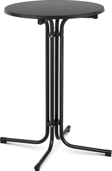 Actual product image Royal Catering Bistrotisch klappbar Stehtisch Bistro Tisch Bartisch Gastro rund Ø 70 cm schwarz (78 x 78 cm)