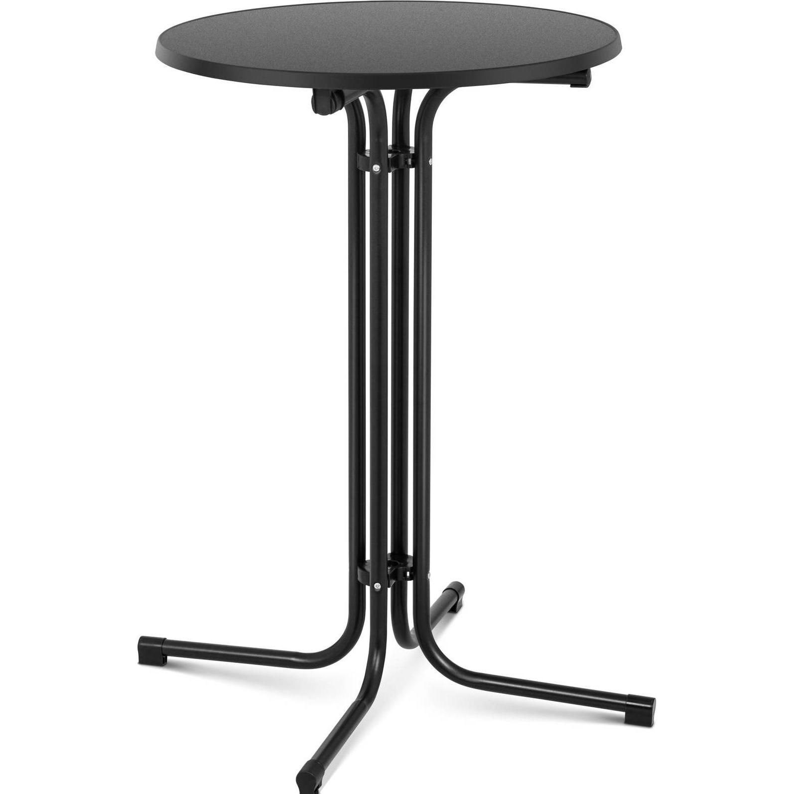 Royal Catering, Bartisch, Bistrotisch klappbar Stehtisch Bistro Tisch Bartisch Gastro rund Ø 70 cm schwarz (78 x 78 cm)