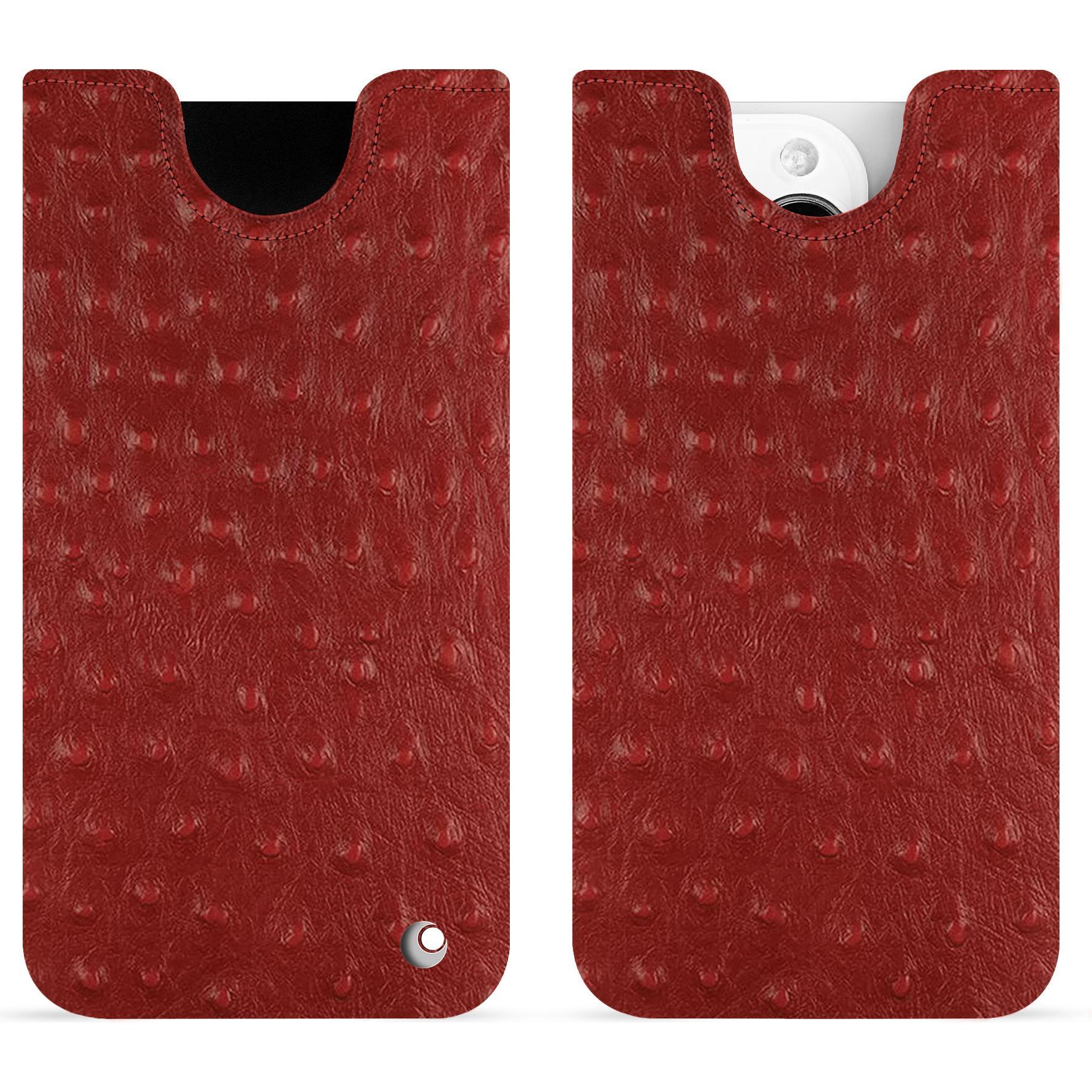 Noreve Lederschutzhülle (Apple iPhone 15 Pro), Smartphone Hülle, Rot