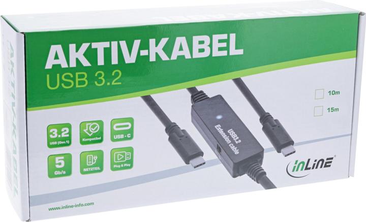Immagine prodotto InLine Cavo attivo USB 3.2 Gen.1 (10 m, USB 3.2 Gen 1)