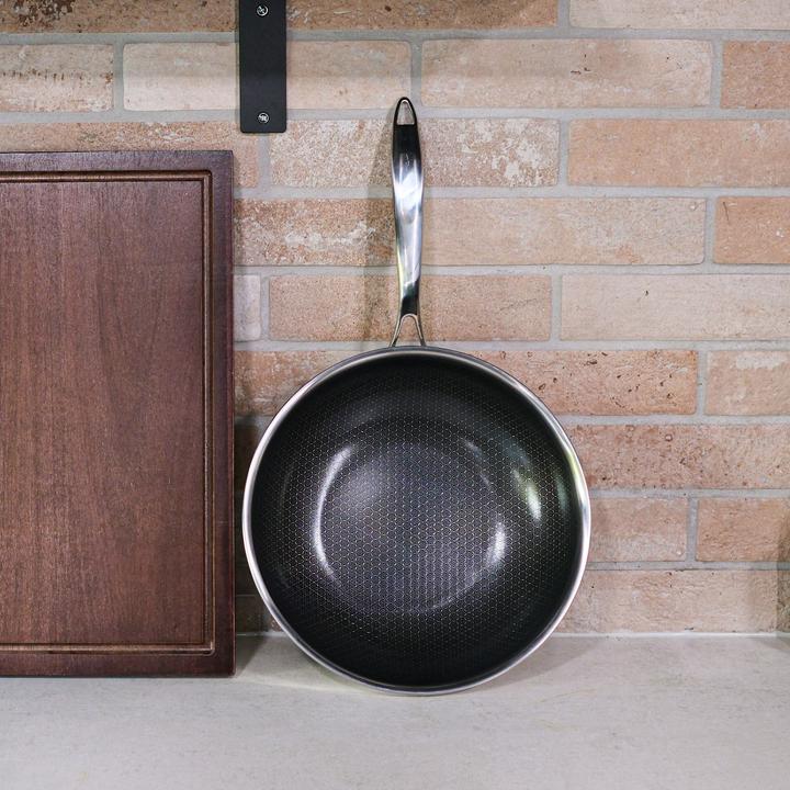 Immagine prodotto Gladkokken - Hybrid Wok - 28 cm (28 cm, Wok, Acciaio inossidabile)