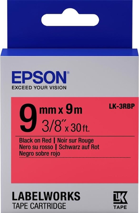 Epson Labelcassette Lk-33rbp (0.90 cm, Rood)