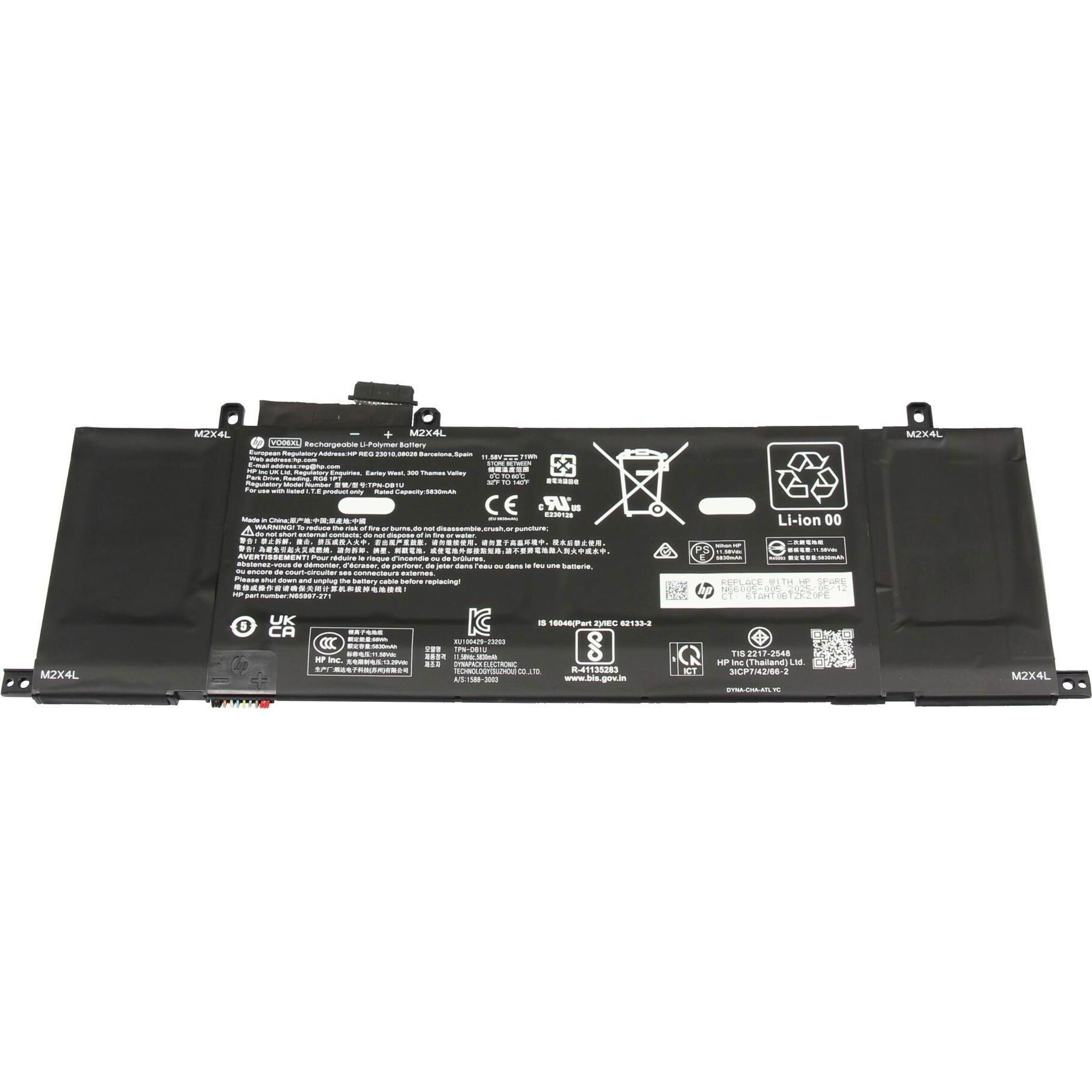 HP VO06XL (6 Zellen, 5830 mAh), Notebook Akku