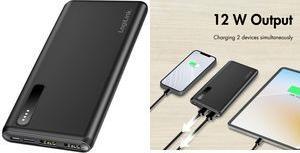 Produktbild LogiLink Powerbank PA0311 schwarz, 8000 mAh, 2x USB-A, 2-in-1-Kabel (8000 mAh, 12 W, 29.60 Wh)