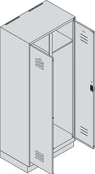 Actual product image C+P Black and white locker Classic PLUS (80 cm, 195 cm)