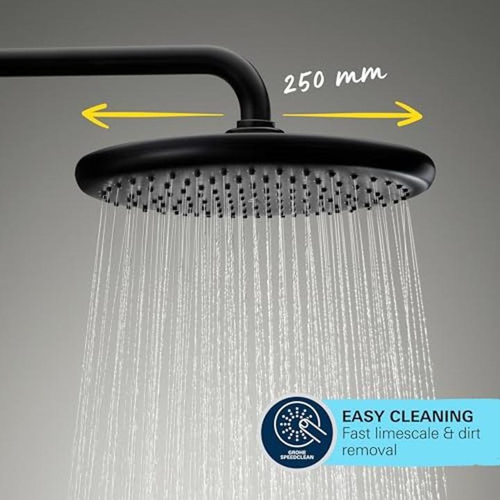Produktbild Grohe Vitalio Start System 250 Duschsystem mit Thermostatbatterie, variable Bohrlöcher, wassersparend, mat