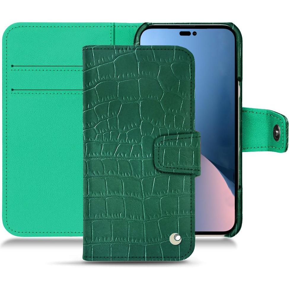 Thumbnail - Noreve Lederschutzhülle Wallet (Apple iPhone 14 Plus), Smartphone Hülle, Grün