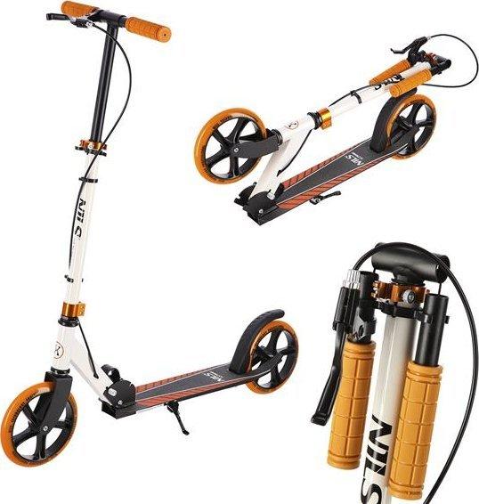 Nils eXtreme HM0107 weiss-orangefarbener Motorroller