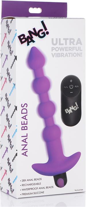 Actual product image XR Brands Vibrating Silicone Anal Beads & Remote Control