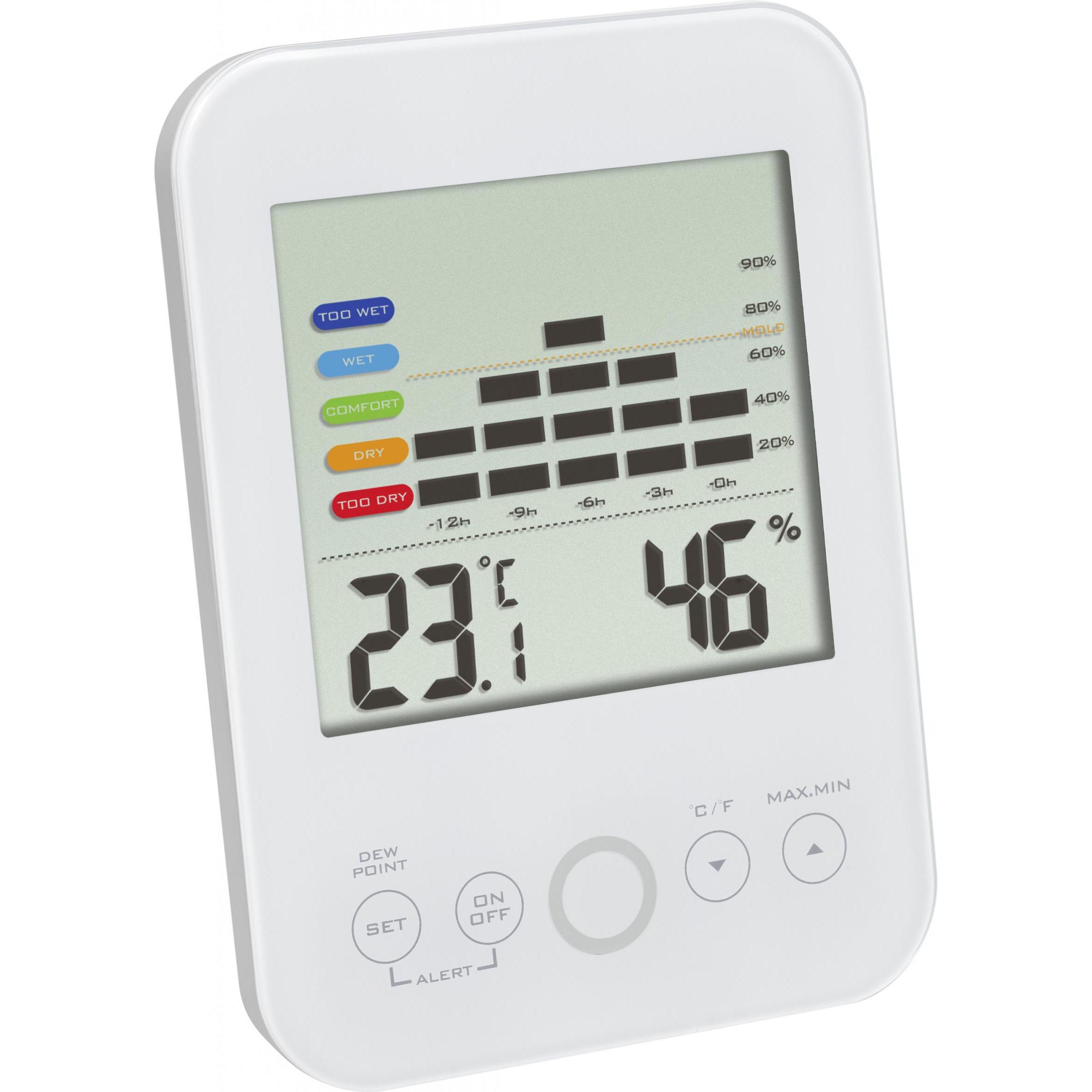 TFA Thermo-Hygrometer, Thermometer + Hygrometer, Weiss