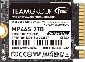 Produktbild Team Group SSD 2TB 5.0/3.5G MP44S M.2 PCIe TEM (2000 GB, M.2 2230)