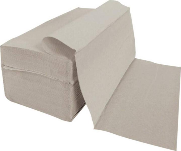 Actual product image Hygostar Handtuchpapier, 25 x 23 cm, Falzung V-Falz/ZZ-Falz, 1-lagig, natur, 20 Pack à 250 Blatt (20 x)