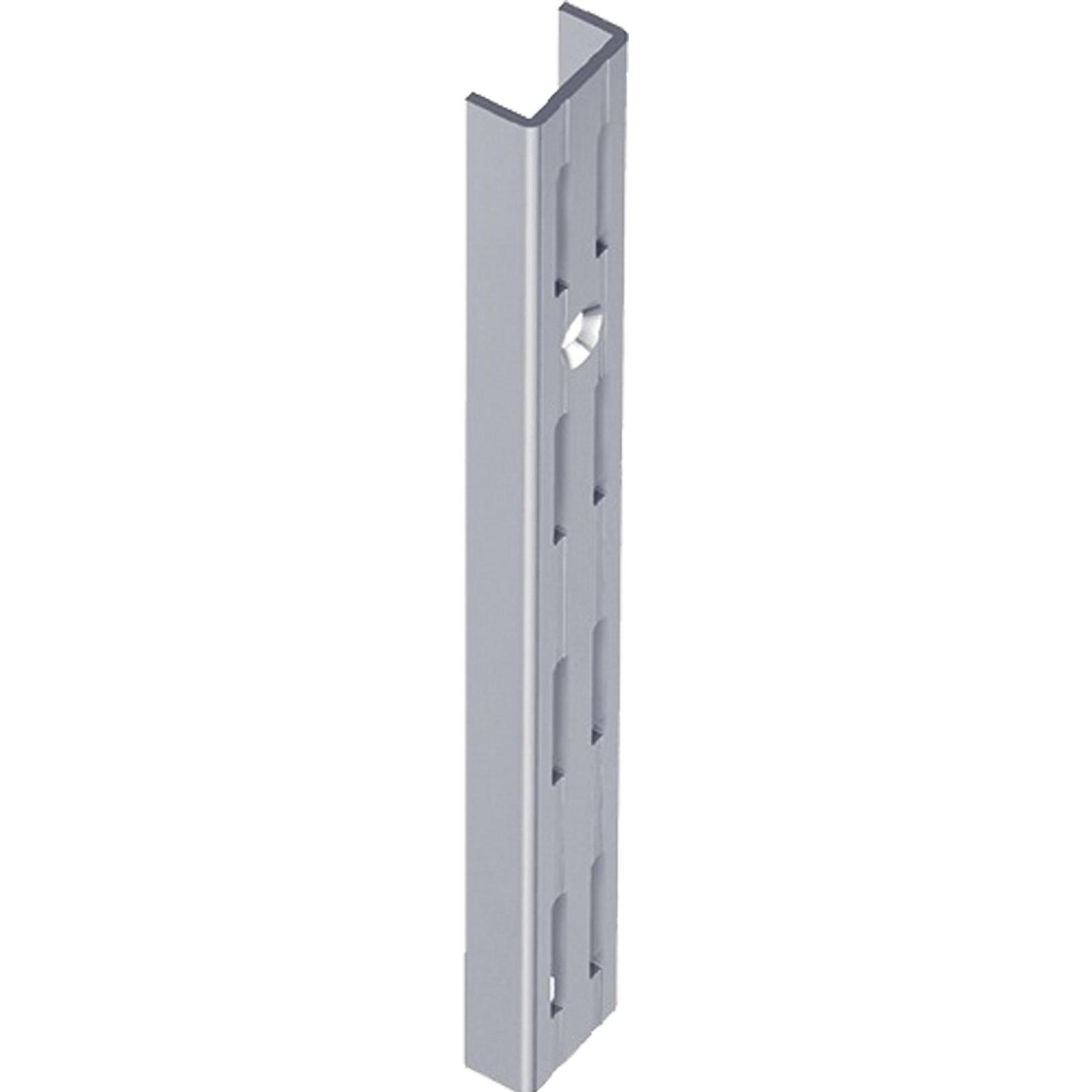 Element-System, Regalträger, Wandschiene Länge 1500 mm weissaluminum Stahl zweireihige Lochung