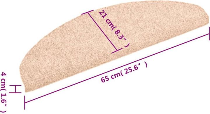 Immagine prodotto vidaXL Treppenmatten (65 x 21 cm)