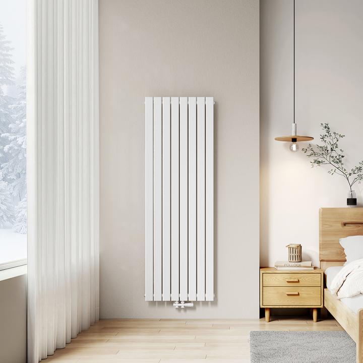 Produktbild Emke Heizkörper, Flachheizkörper mit Zentralanschluss, Weiss 180x61cm 1265W Einlagig (1265 W)