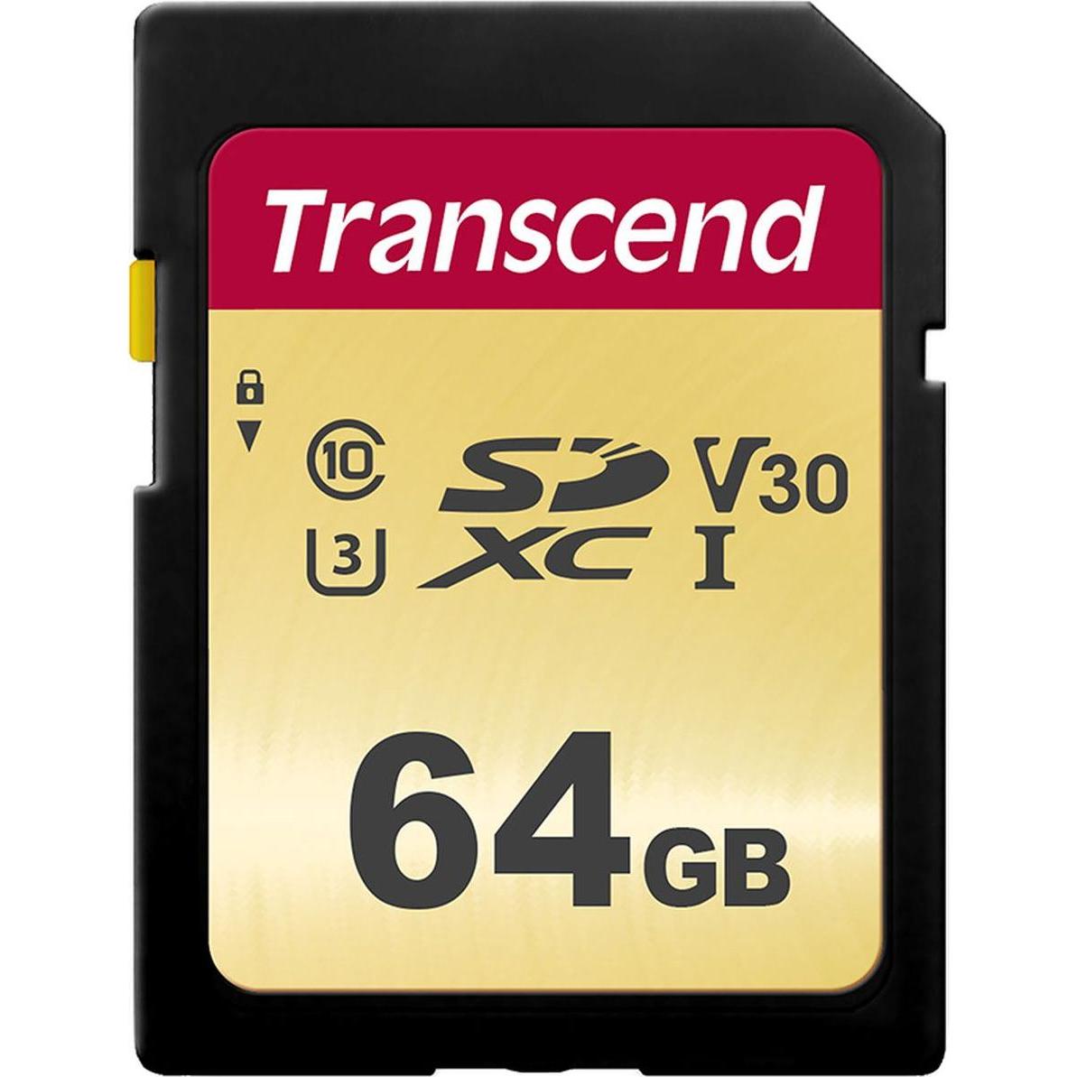 Transcend SDXC UHS-I U3 (64 GB, SDXC, U3, UHS-I), Scheda di memoria, Nero
