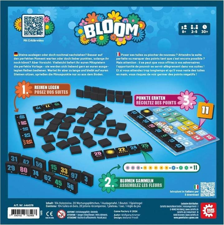 Immagine prodotto Game Factory Bloom (d,f) (Francese, Tedesco, 2 - 5 Giocatori)