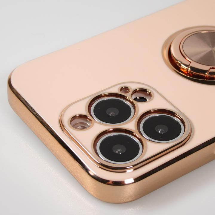 Produktbild PhoneLook Hülle Gummi Bronze mit Ring (Apple iPhone 13 Pro)