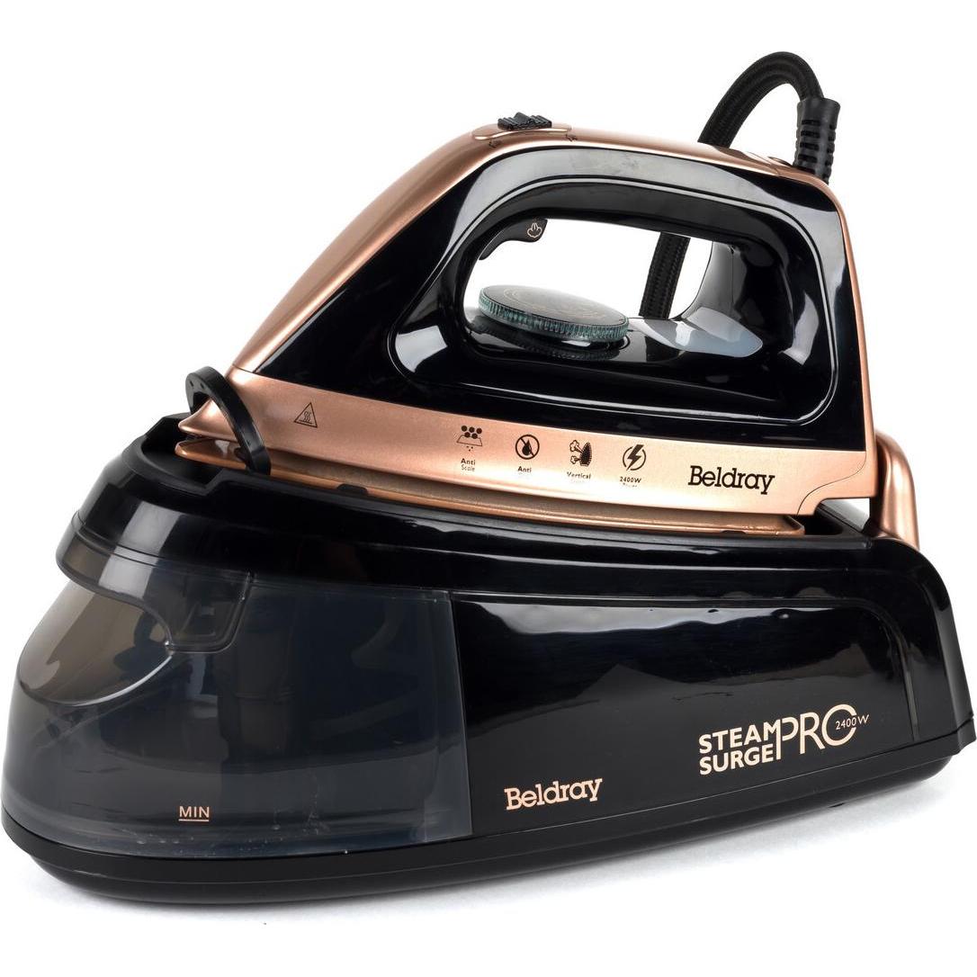Beldray BEL01137TTVDE 2400 W Steam Surge Pro, Ferro da stiro, Nero, Bronzo