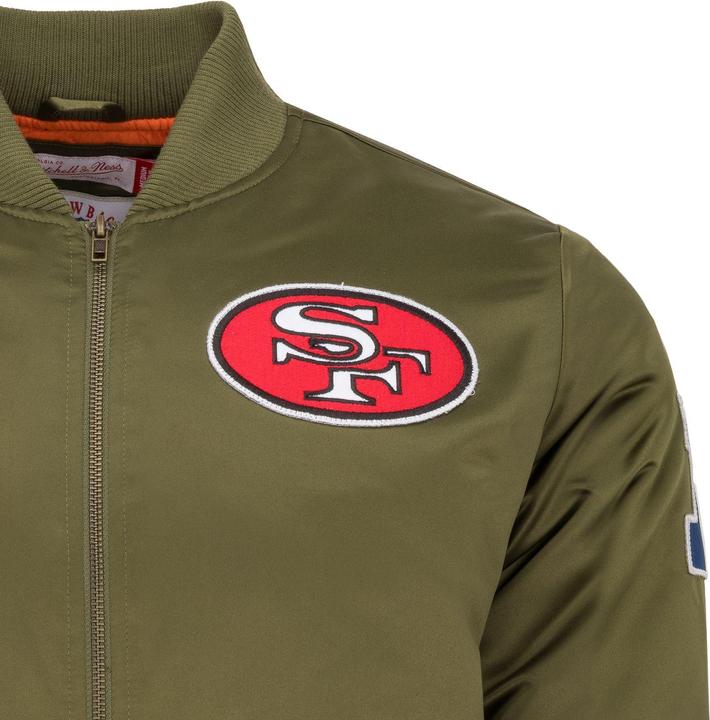 Immagine prodotto Mitchell & Ness Veste Bomber in raso M&N - PATCHES San Francisco 49ers (XXL)
