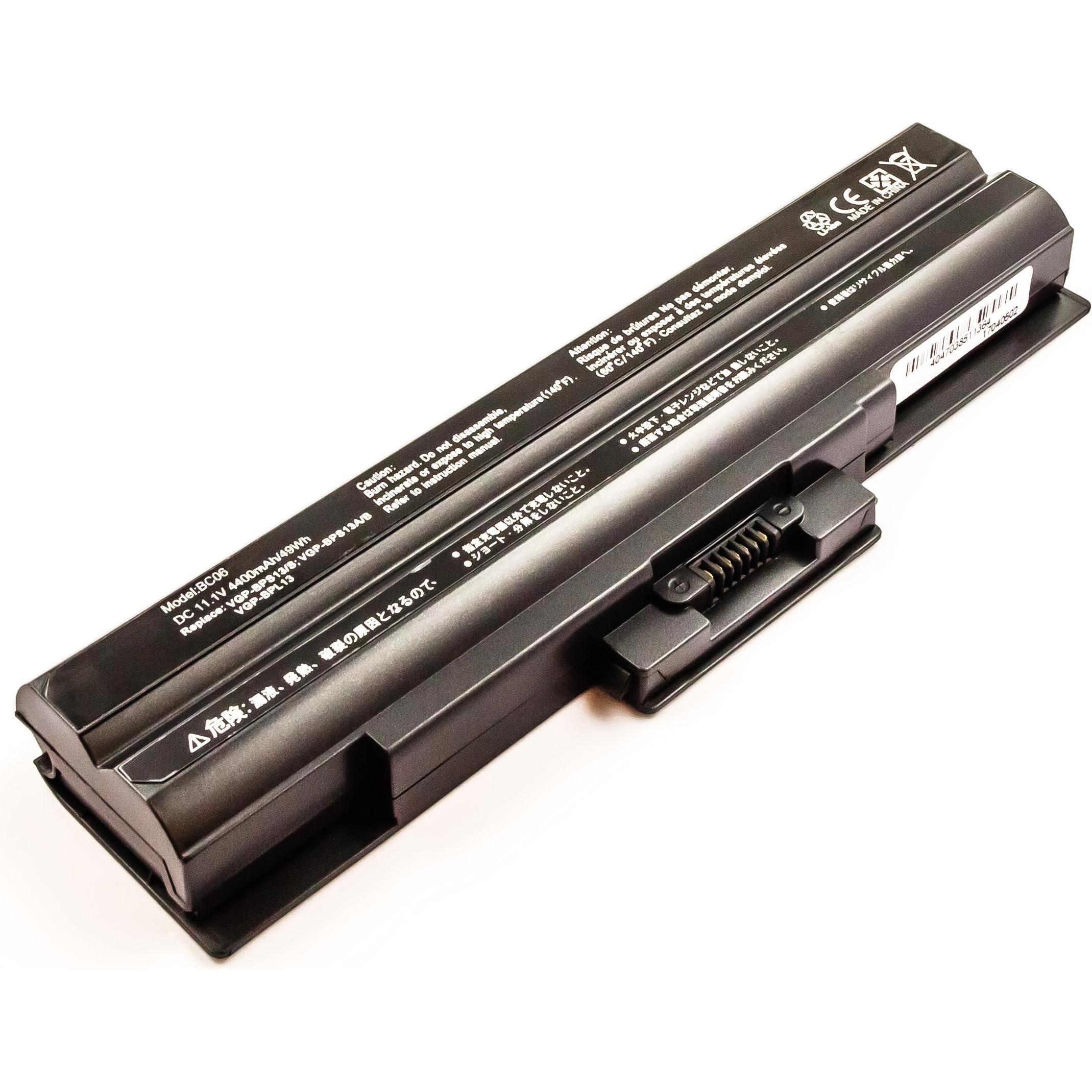 AGI Akku kompatibel mit Sony VPCF12C5E - Akku - 4.400 mAh (4400 mAh), Notebook Akku, Schwarz