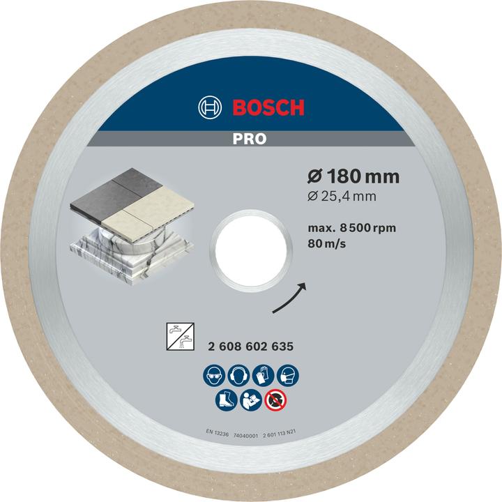 Actual product image Bosch Professional Zubehör PRO Ceramic diamond cutting disc, 180 x 25.4 mm